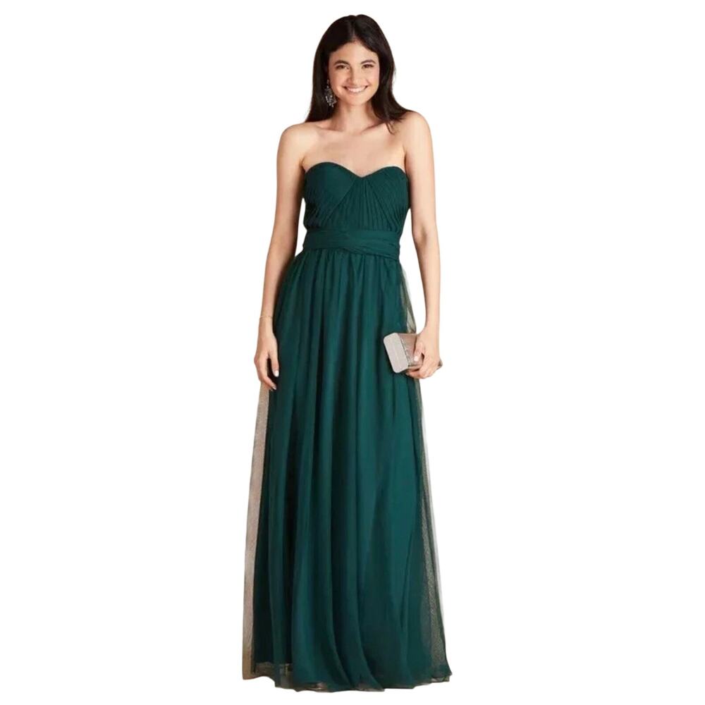Birdy Grey Emerald Convertible Bridesmaid Gown XS Chiffon Formal Wedding Maxi